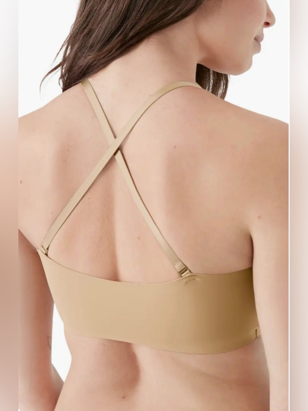 NWT True Body Wireless Convertible Bandeau Bra in Desert Size Large